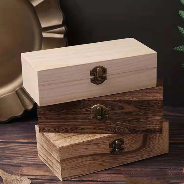 Rectangular Wooden Decorative Box Retro