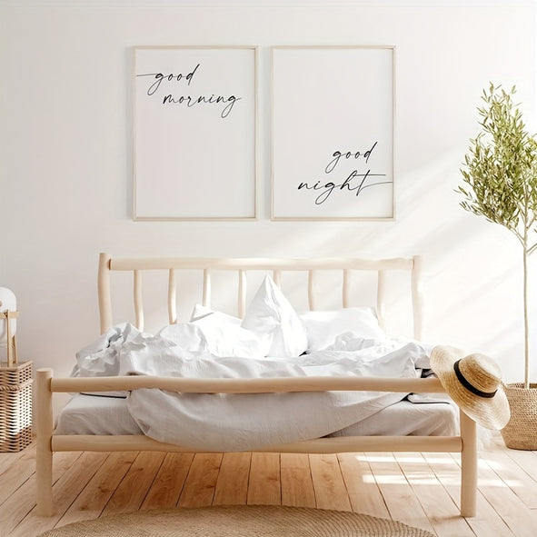 1pc, Good Morning Good Night Wall Posters,