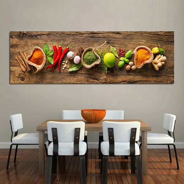 1pc Peppers and Spices Canvas Painting - Wall Art Decor